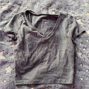 grey or green crop top